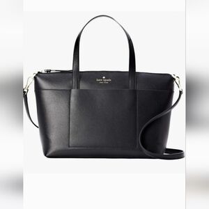 Black Kate Spade Patrice tote with crossbody strap
